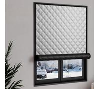 Kit D'Isolation de Fenêtre 70 x 145 cm Coupe-Vent et Insonorisant, Isolant Thermique Rideaux Isolant Hivernage Pas Besoin de Percer des Trous Personnalisable pour l'hiver, Gris