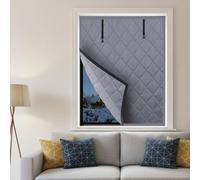 Kit D'Isolation de Fenêtre Anti Froid d'hiver,Rideau Protection Solaire Isolant Thermique,film thermique fenetre anti froid,Facile à Installer Amovible pour salon, la Cuisine(Gris,43x114in/110x290cm)