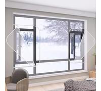 Kit D'isolation De Fenêtre Avec Fermeture Éclair, Film Isolant FenetreAnti Froid 60 80 100 120 140 160 230cm Plastique De Fenêtre Pour L'hivernage Avec Ruban À Crochets Adapté