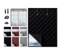 Kit D'isolation De Fenêtre Contre Le Froid Pour L'hiver, Isolant Fenetres Anti Froid, Film Isolant Thermique Fenêtre, Kit De Film Isolants Pour Fenêtre, Salon, Chambre(Noir,90x150cm)