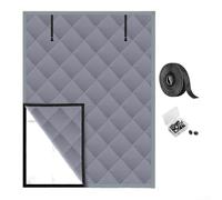 Kit d'isolation de fenêtre d'hiver en tissu Oxford thermique avec design enroulable, couverture anti-gel à 3 couches pour la maison, économie d'énergie, comprend des attaches et des épingles (99,1 x
