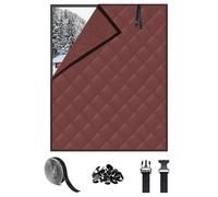 Kit d'isolation de fenêtre d'hiver par temps froid, rideau de blocage des courants d'air, isolant en coton lourd thermique pour fenêtre intérieure de camping-car