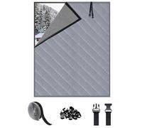 Kit d'isolation de fenêtre d'hiver par temps froid, rideau de blocage des courants d'air, isolant en coton lourd thermique pour fenêtre intérieure de camping-car