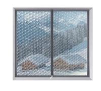 Kit D'isolation De Fenêtre Fenêtre sans poinçonnage, rideau coupe-vent, étanchéité anti-froid et fuite, film isolant, fermeture éclair diamant(W120*H180cm)