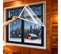 Kit d'isolation de fenêtre for l'hivernage Film plastique transparent réutilisable for garder le froid à l'extérieur, Kit de joint thermique for fenêtre de sous-sol Solutions contre(Wei,120x150cm)