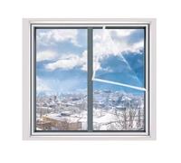 Kit D'isolation De Fenêtre Kit de scellage imperméable réutilisable Film fenêtre d'isolation thermique 150cm for le cadre sous-sol grenier maison d'intérieur et d'extérieur