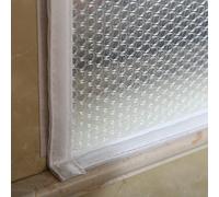 Kit D'isolation de Fenêtre pour l'hiver,Film Fenetre Isolant,Rideaux Isolant,Couverture de Fenêtre en Plastique,Protection Contre le Froid,Isolation Thermique,Largeur x Hauteur (50x200cm)