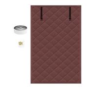 Kit d'isolation de fenêtre pour l'hiver, film isolant joint porte/fenêtre, rideaux isolant en coton, couverture de coupe-vent pour fenêtre, économie d'énergie(Grey,60x140cm)