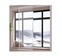 Kit D'isolation De Fenêtre Rideau d'hiver Transparent en EVA, thermique Double couche, anti-poussière, coupe-vent, facile à installer(W150*H200cm)