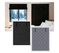 Kit D'Isolation de Fenêtre, Rideau Isolant pour Fenêtre en Hiver Ajustable,30 50 90 120 140 160cm Coupe-vent Kit de Film D'isolation Thermique, Garde L'air Froid et L'air Chaud(Black,30x120cm)