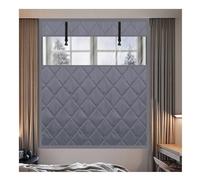 Kit D'Isolation de Fenêtre, Rideau Isolant pour Fenêtre en Hiver Ajustable,50 90 120 140cm Coupe-vent Kit de Film D'isolation Thermique, Garde L'air Froid et L'air Chaud(Gray,80x90cm)