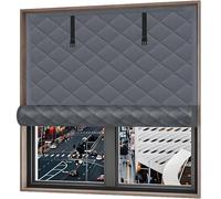 Kit D'isolation de Fenêtre, Rideau Thermique Isolant Anti Froid En D'hiver, Rideaux Isolant Installation Facile Pas Besoin de Percer Des Trous, pour Maison Cuisine Chambre Grenier(Gray,W114XH160cm)