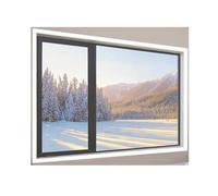 Kit D'isolation De Fenêtre Rideaux coupe-vent et chauds, plastique Transparent for chambres à coucher, scellés avec un Film isolant épais en hiver(W150*H120cm)