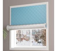 Kit d'isolation de fenêtre, rideaux occultants thermiques en coton for chambre à coucher, tissu Oxford épais, sans perçage(Blue,180cm x 280cm)