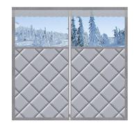 Kit d'isolation de fenêtre robuste réutilisable en polyuréthane pour protection contre le froid en hiver, gris, 150 x 160 cm, traitement de fenêtre à économie d'énergie