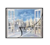 Kit D'isolation De Fenêtre Tissu plastique Transparent coupe-vent, imperméable à l'eau, anti-poussière, for fenêtre de maison, auto-adhésif, sans Perforation, hiver(W180*H150cm)