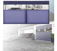 Kit D'Isolation De Porte De Garage Amélioré Pour L'Hiver | Rideau Magnétique À Isolation Thermique Avec Fenêtre Transparente | Couverture Coupe-Vent Anti-Froid(Gray,W300 x H250cm)