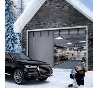 Kit D'isolation de Porte de Garage pour L'hiver, Rideau de Porte de Garage Magnétique À Isolation Thermique, Rideaux de Portes Isolant Coton, Couverture D'écran Coupe-Vent(Grays,450x260cm)