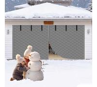 Kit D'isolation De Porte De Garage Rideau De Protection Thermique Magnétique Couverture D'isolation D'écran De Porte Coupe-Vent Et Chaud 244x213cm 305x213cm Tissu Oxfords(Gris,W244xH213cm)