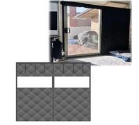 Kit D'isolation for Porte de Garage - Rideau de Porte Magnétique Isolé Thermique - Coupe Vent, Coupe Froid, Isolant Phonique, Couverture D'd'Écran for Garage en Hiver(Gris,380cmx200cm)