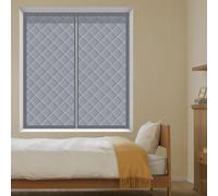 Kit d'isolation hivernale for fenêtres avec film occultant à fermeture éclair, rideau thermique en coton épais, protection isolante for fenêtres en hiver(Gray,47x95in/120x240cm)