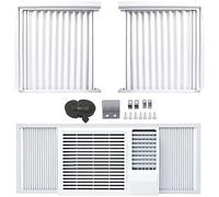 Kit d'isolation latéral AC - Panneaux isolants latéraux AC - Joints latéraux de climatisation - Remplisseur d'espace de fenêtre AC anti-poussière avec cadre, bandes météorologiques de climatisation,