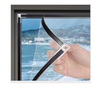 Kit d'isolation magnétique pour fenêtre - Film robuste pour garder le froid à l'extérieur et au chaud à l'intérieur, bande magnétique plein cadre pour un confort tout au long de l'année