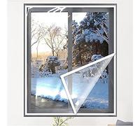 Kit d'isolation pour fenêtre d'hiver, film d'isolation transparent en TPU, kit de fenêtre rétractable pour salle de bain et chambre à coucher,50x80cm(19.8x31.5in) Blanc
