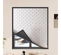 Kit d'isolation pour fenêtres d'hiver,Rideau Isolant Thermique 3 Couches,Protection thermique pour fenêtre en aluminium,Rideaux thermiques en coton Oxford 50/70/85/110/120/140/180 cm(W65x H220cm)