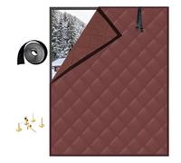 Kit D'Isolation Pour Fenêtres En Hiver, Film Isolant Thermique Pour Fenêtre, Couverture D'isolation Calfeutrage Fenetre, Pour Appartement Garage Salle De Bain Camping-Car(Brun,61x89cm)