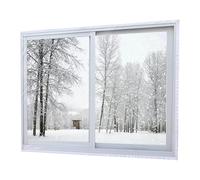 Kit d'Isolation pour Fenêtres en Hiver | Film Transparent Anti-Courant d'Air,Film Thermique Protège de la Poussière pour Appartement Garage Salle de Bain Camping-Car Studio Chambre Salle de Classe