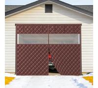 Kit D'isolation pour Porte de Garage Rideau de Porte Magnétique à Isolation Thermique Résistant au Froid Rideaux Thermique Isolant pour Terrasse Couloirs Extérieur(Rouge,427 x 244 cm)