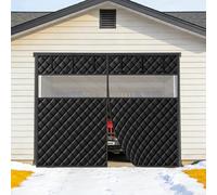 Kit D'isolation pour Porte de Garage Rideau de Porte Magnétique à Isolation Thermique Résistant au Froid Rideaux Thermique Isolant pour Terrasse Couloirs Extérieur(Noir,549 x 305 cm)
