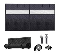Kit D'isolation Pour Porte De Garage, Rideau De Porte Magnétiques Thermiques Isolants Pour L'hiver Avec Fenêtre Transparente, Panneaux De Couverture Isolants Thermiques(Black,10x10FT)
