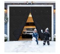 Kit D'isolation pour Porte de Garage Rideau Isolant Thermique Oxford Couverture D'Isolation D'Écran pour Garage en Hiver Rideau de Porte de Garages Magnétique À Isolation(Noir,2.7x2.4M/9x8FT)