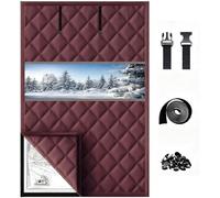 Kit d'isolation thermique for fenêtres, idéal for l'hiver : films occultants visibles for le salon et la cuisine (115 x 155 cm, 80 x 145 cm, 190 x 200 cm).(Brown,55x118in/140x300cm)