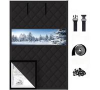 Kit d'isolation thermique for fenêtres, idéal for l'hiver : films occultants visibles for le salon et la cuisine (115 x 155 cm, 80 x 145 cm, 190 x 200 cm).(Black,30x47in/75x120cm)