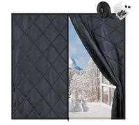 Kit d'isolation thermique pour fenêtres en hiver,Rideau isolant thermique Couverture isolante 3 couches,Isolation thermique imperméable grise pour combles,Noir,Marron(Noir,W85x H160cm)