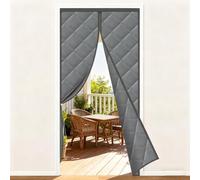 Kit D'Isolation Thermique Spécial Porte| Rideau En Tissu Imperméable Résistant | Couverture Isolant Anti-Froid/Chaleur Pour Intérieur Terrasse(Gray,W150xH200CM)