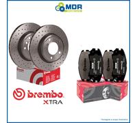 Kit Disques Rayés + Plaquettes Brembo Avant Pour Fiat Doblo 09-> 284MM