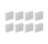 Kit dissipateur thermique en aluminium 50 x 50 x 17 mm |8 radiateurs de refroidissement anodisés pour processeur/module électrique/électronique |Solution de gestion thermique (No adhesive backing)