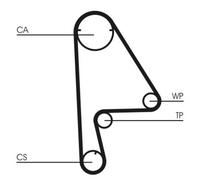 Kit distribution avec pompe à eau CONTINENTAL CT862WP1