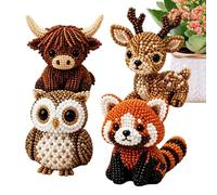 Kit DIY Animal En Perles 3D - Creative 4 Pack DIY Animals Beading Set With Instructions, Kits Création Animaux En PerlesDIY, Tiny 3D Beaded Animal DIYKit Pour Adultes Débutants Passionnés Maison