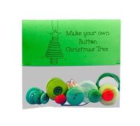 Kit DIY Arbre de Noël en Boutons,Kit de Boutons pour Créations de Noël,Décorations Artisanales pour Fêtes Fournitures Festives - Femmes Amateurs Créatifs