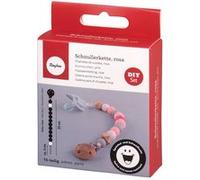 Kit DIY - Attache-tétine en bois et en perles de silicone Rose Multicolore