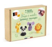 Kit DIY Bougies à modeler - Graine Creative - Animaux Sauvages - Multicolore - Pour Enfants - Matériaux Mixtes