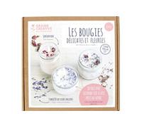 Graine créative – Kit de création de bougies – Fleurs séchées, cire de soja, multicolore