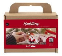 Kit DIY - Boule de Noël - Père-Noël - Pâte Silk Clay - A suspendre - Objets décoratifs