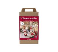 Kit DIY - Boules de Noël - 4 pcs - Pâte à modeler - Objets décoratifs - Enfants