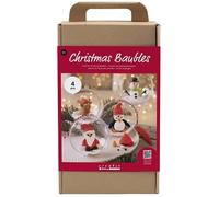 Kit DIY - Boules de Noël - 4 pcs - Pâte à modeler - Objets décoratifs - Enfants